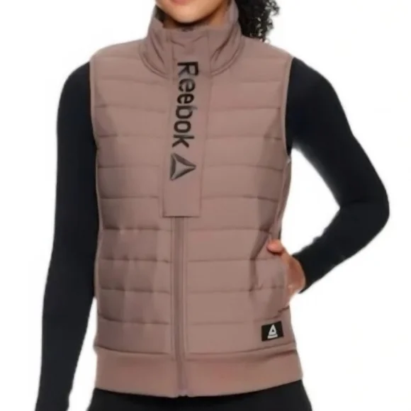 Reebok Getaway Deep Taupe Quilted Outdoor Vest (M) - Picture 1 of 16
